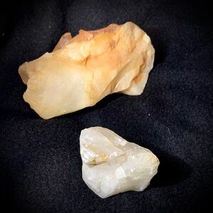 Honey Calcite & White Calcite Raw Stone Bundle – Both Illuminate ✨